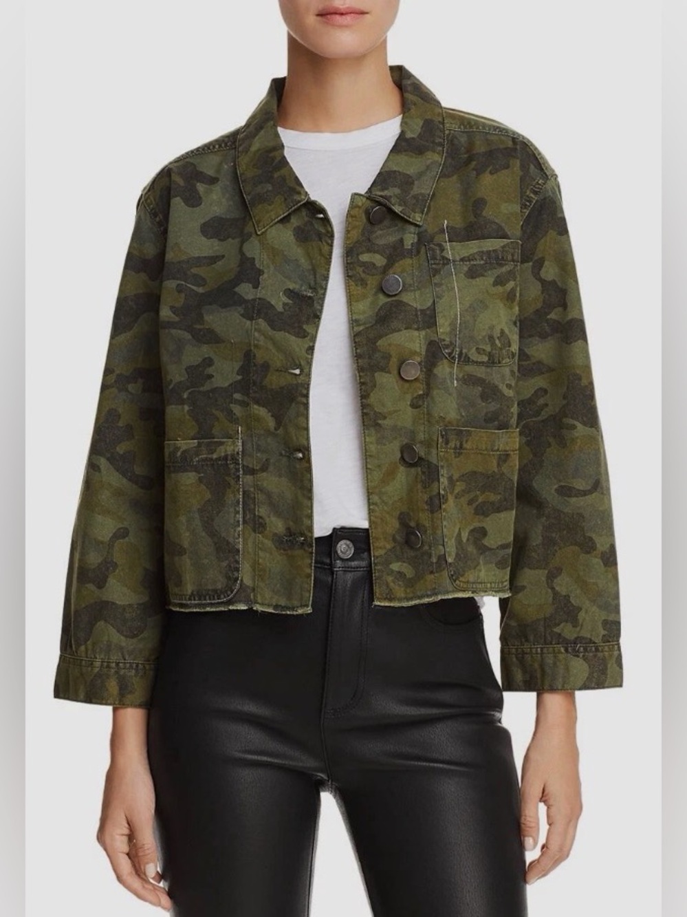 Dl1961 | XS | $332 DL1961 Camo Bogart Button Front Cropped Military Jacket